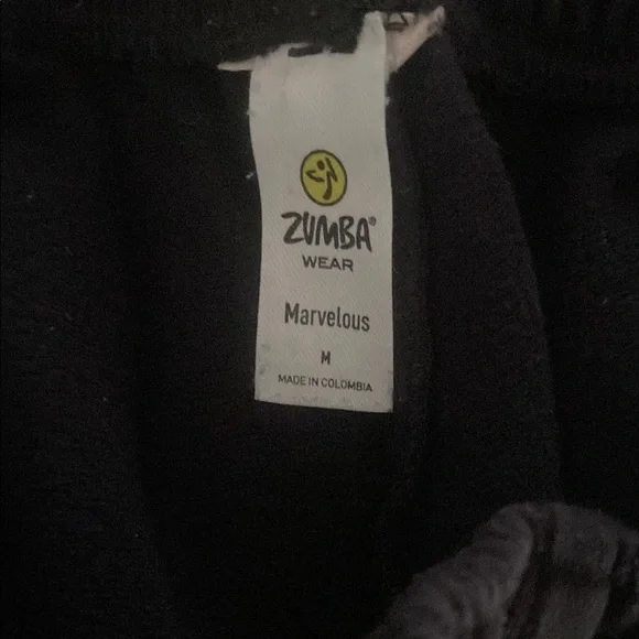 Zumba Fitness Black Track Pants with Neon Accents - Picture 3 of 3